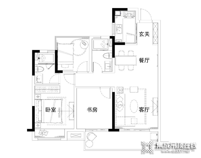 楚楚裝修案例：20m²舒適歐式家裝，給你心目中向往的生活